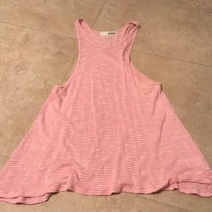 Pink and white tank top